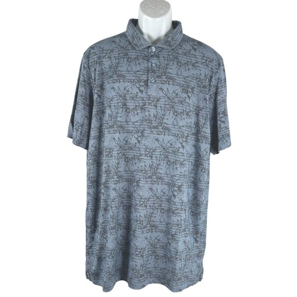 Travis Mathew On Porpoise Golf Polo Shirt Mens 2XL Blue Floral TP-3470 - Picture 1 of 8